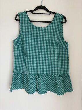 J.Crew Gingham Tank Top Small 100% Cotton - Like New